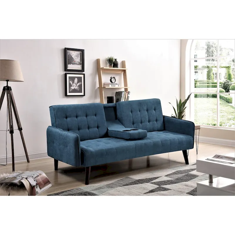 Hash Tufted Upholstered Futon Sleeper