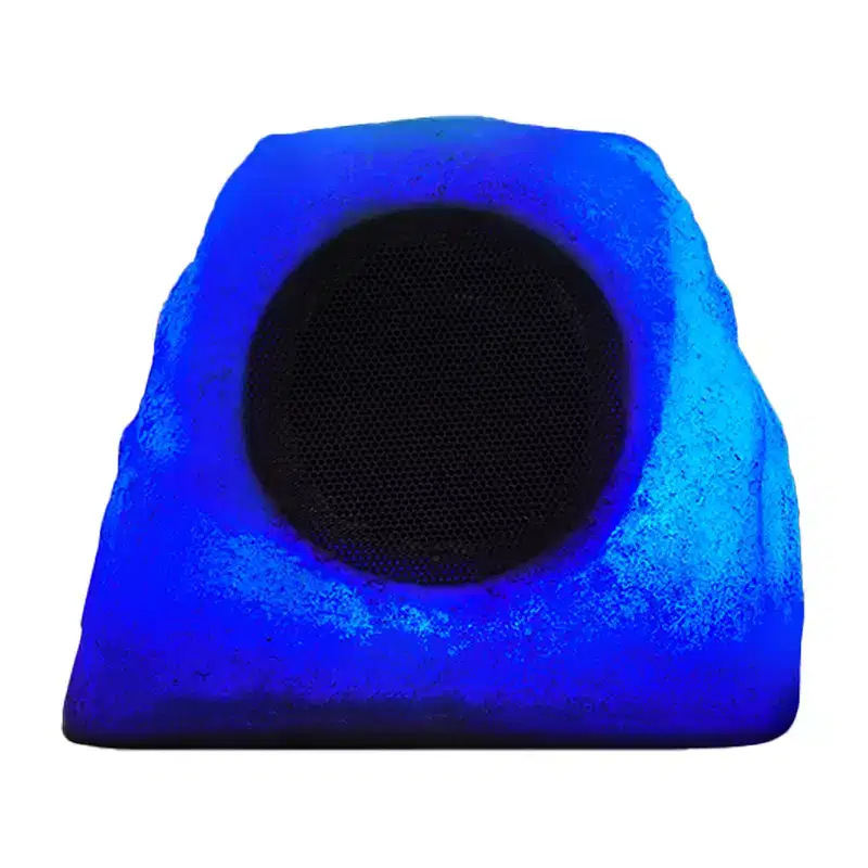GHRK-500LTMS Solar Bluetooth TWS 30-Watt-Peak Outdoor Rock Speaker with LED Lighting