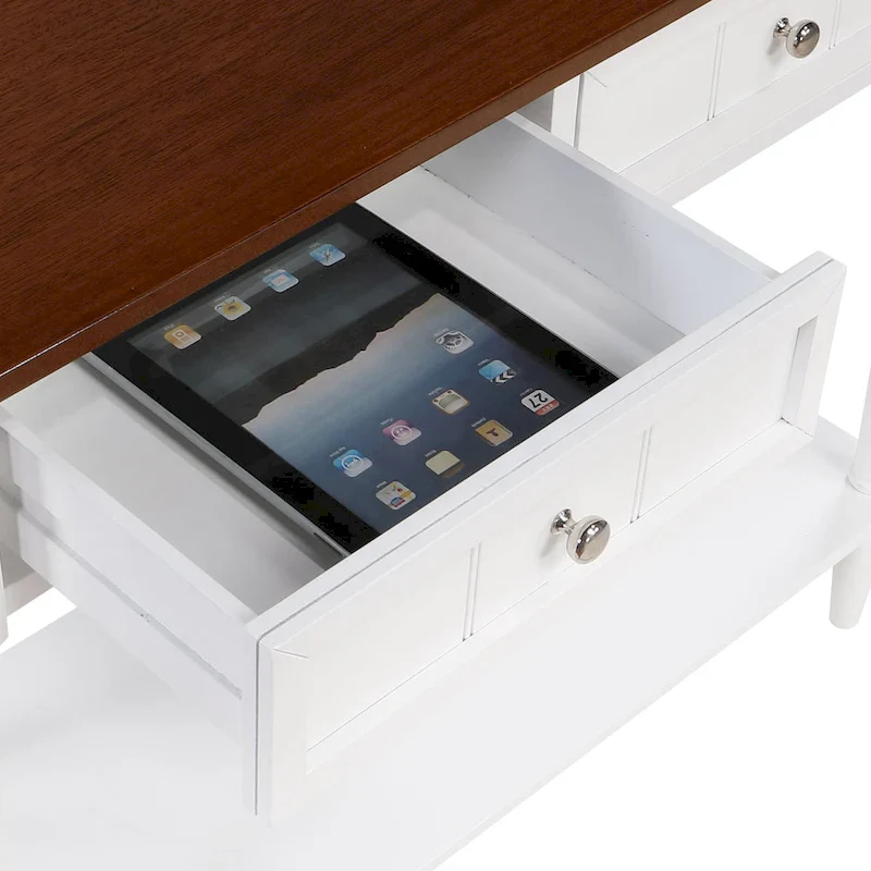 Convenience Concepts French Country 2 Drawer Hall Table with Shelf