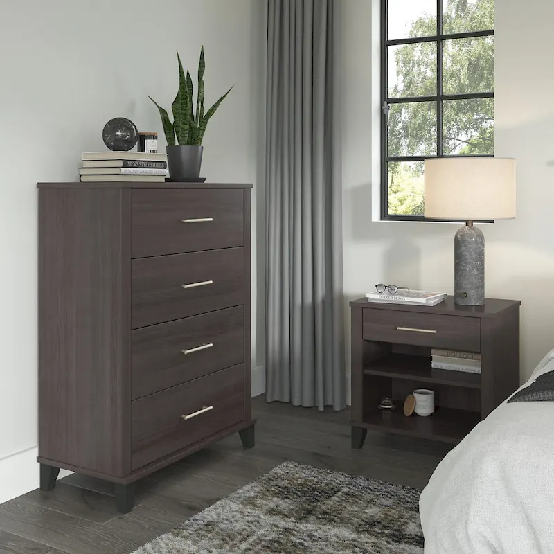 Somerset Chest of Drawers and Nightstand Set by Bush Furniture