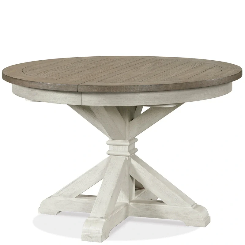 Harola Round Pedestal Dining Table with 18
