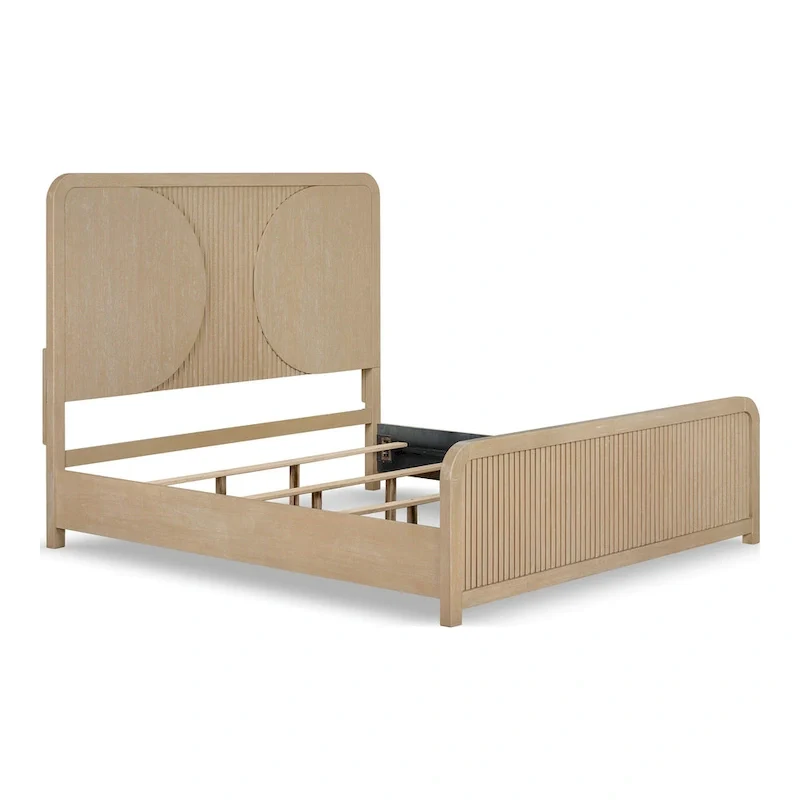 Furniture of America Adrienne Modern Rustic Solid Wood Fluting Panel Bed