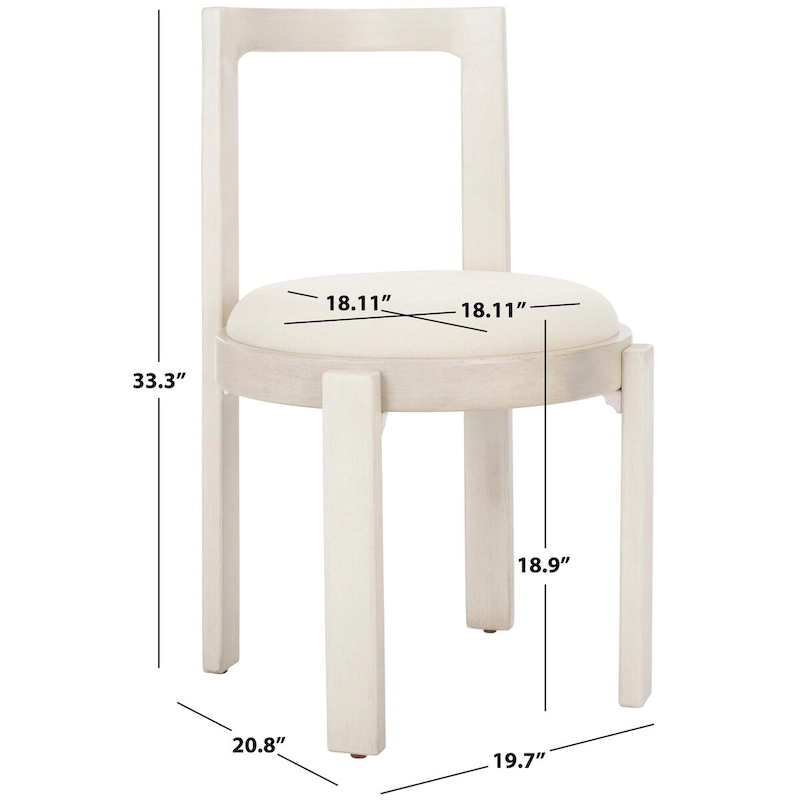 SAFAVIEH Home Estes 19-inch Round Dining Chair [SET of 2] - 20Wx21Dx33H