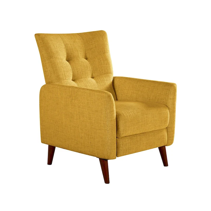 Modern Manual Recliner with Solid Wooden Legs