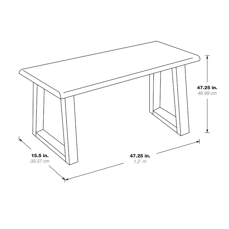Weston Bench in Rustic Sand Finish