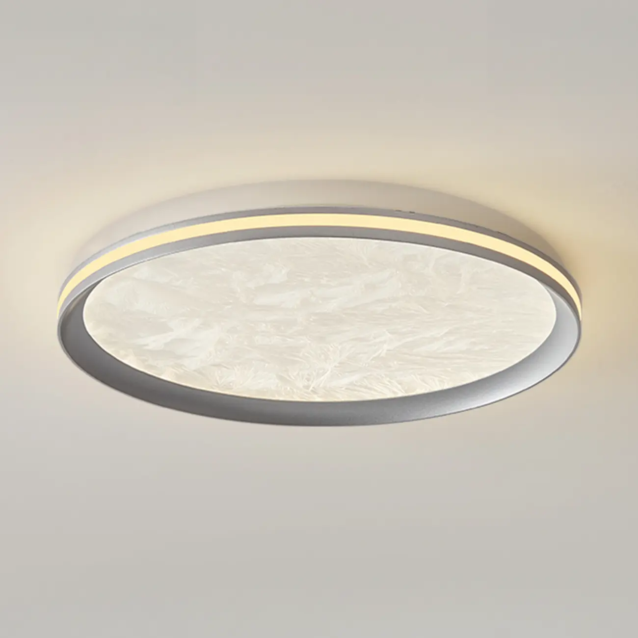 Modern Circular Flush Mount Ceiling Light with Acrylic Shade