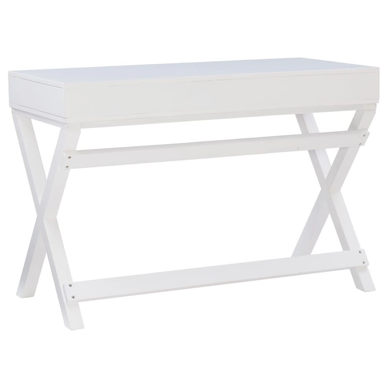 Poppy White X-base Writing Desk