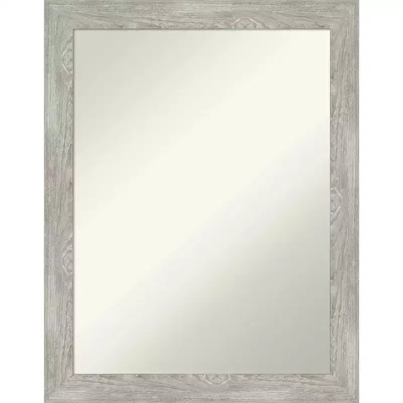 22" x 28" Non-Beveled Dove Narrow Wall Mirror for Bathroom Vanity - Amanti Art