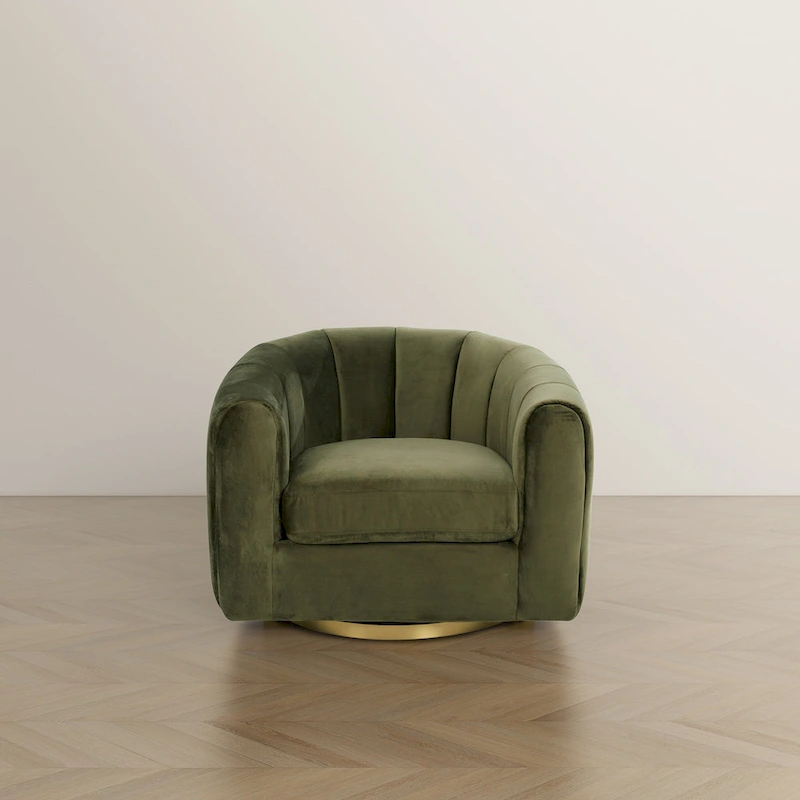 Cardiff Mid Century Modern Comfy Swivel Accent Chair