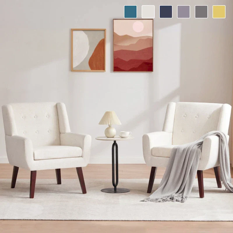 HUIMO Set of 2 Modern Tufted Accent Chair