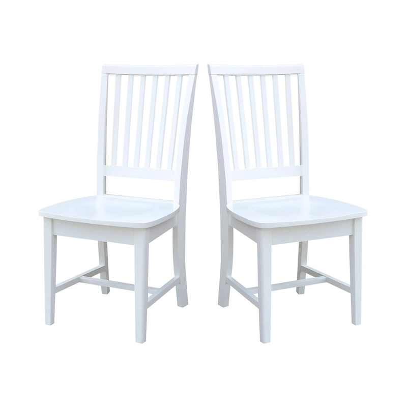 Solid Wood Mission Dining Side Chairs, Set of 2