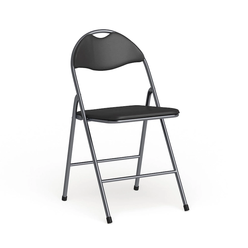 2 Pack 300 lb. Capacity Vinyl Metal Folding Chair with Carrying Handle