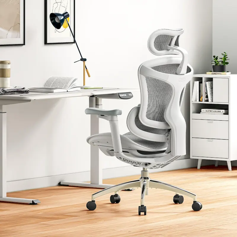 Ergonomic Ofiice Chair, Auto-Adaptive Lumbar Support, and 3D Linkage Armrests, Black - 78*70*125