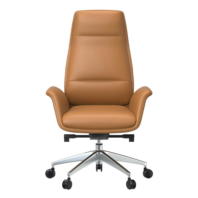 Summit High-Back Leather Office Chair with Swivel and Tilt