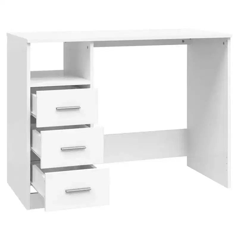 vidaXL Desk White Engineered wood 40.2 in x 19.7 in x 29.9 in Desk