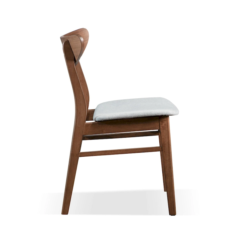 Furniture of America Beck Mid-century Walnut Padded Dining Chairs (Set of 2)