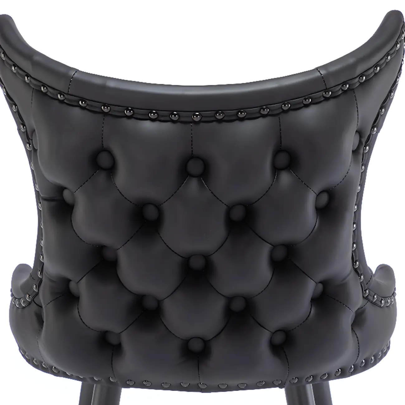 Tufted Four Legs Leather Wingback Counter Bar Stools