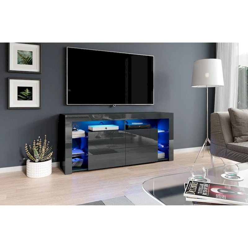 Meble Furniture Minelli Modern 61-inch Glossy TV Stand