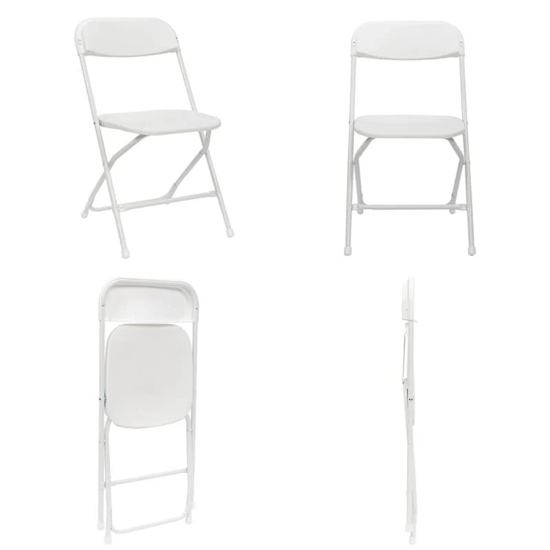 Plastic Folding Party Conversation Exhibition Dining Chair Set (Set of 10)