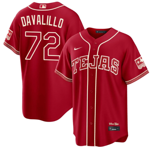 David Davalillo Texas Rangers Red 2026 City Connect Jersey