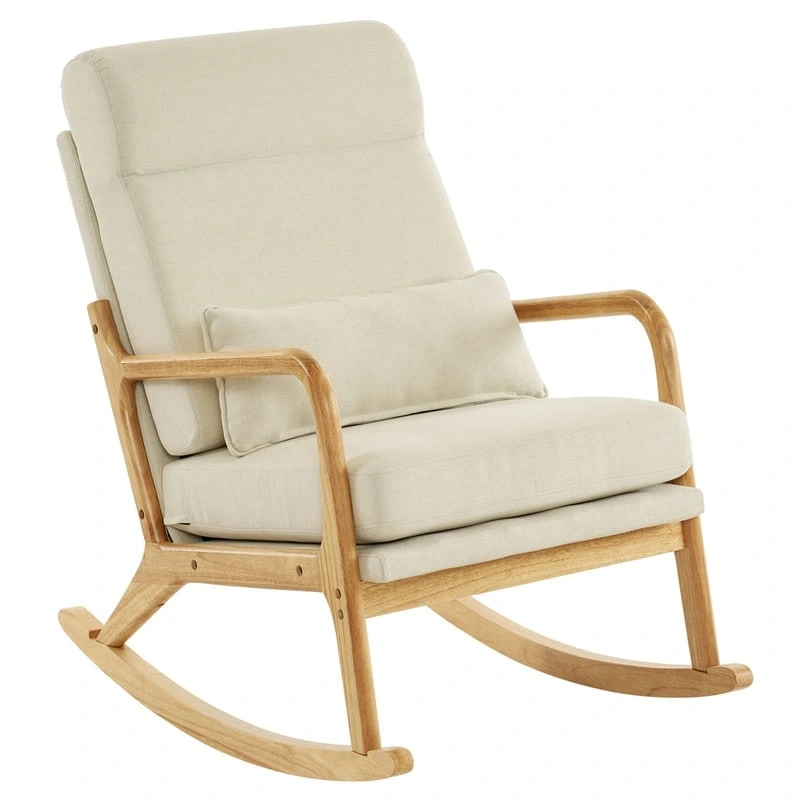 39.37 W High-Back Dual-Use Upholstered Rocking Chair/Accent Chair