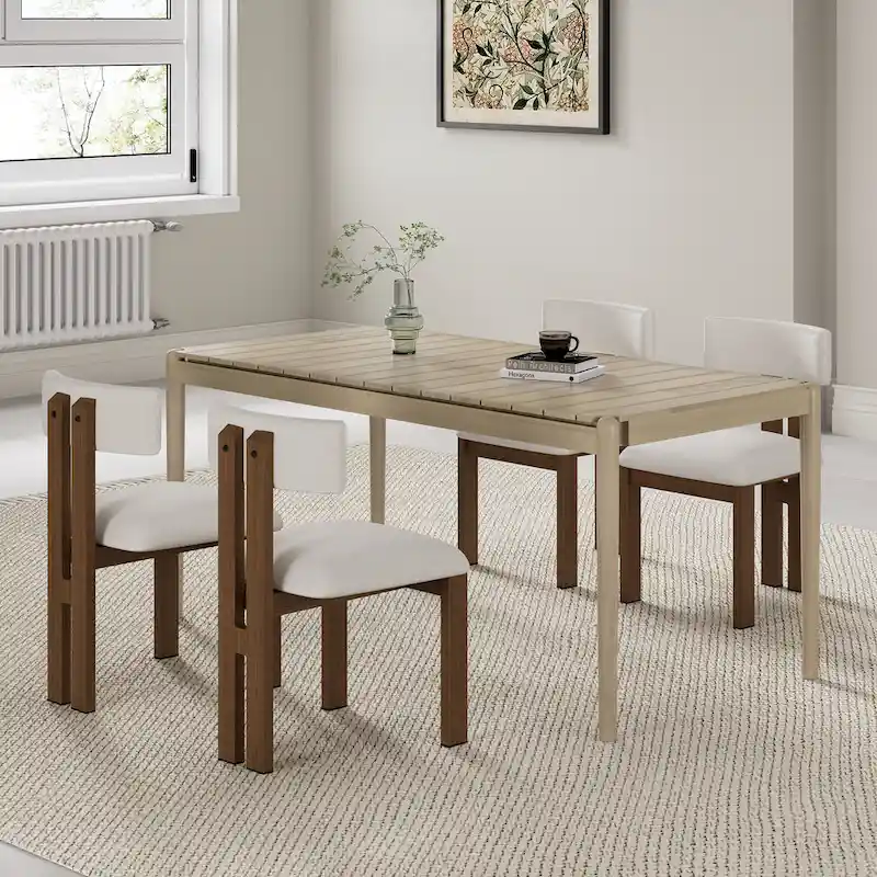 Elegant Mid-Century Modern 7-Piece Dining Set