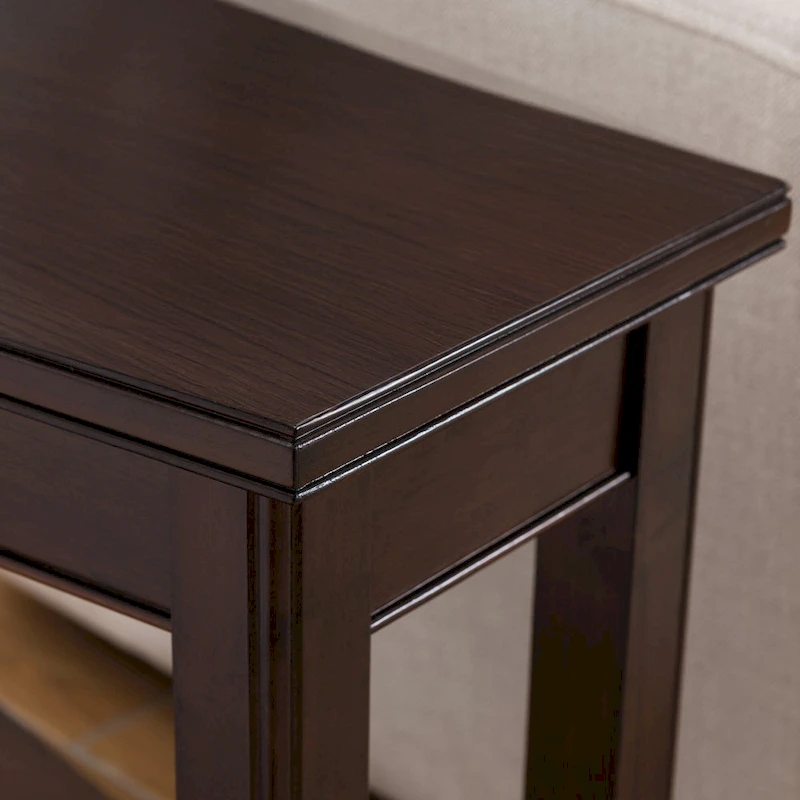 Leick Home Laurent Recliner Wedge Table with Shelf