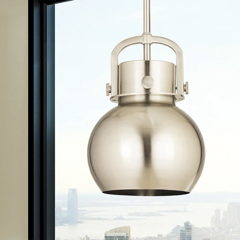 Innovations Lighting Newton Metal Sphere - 1 Light 8  Stem Hung Pendant