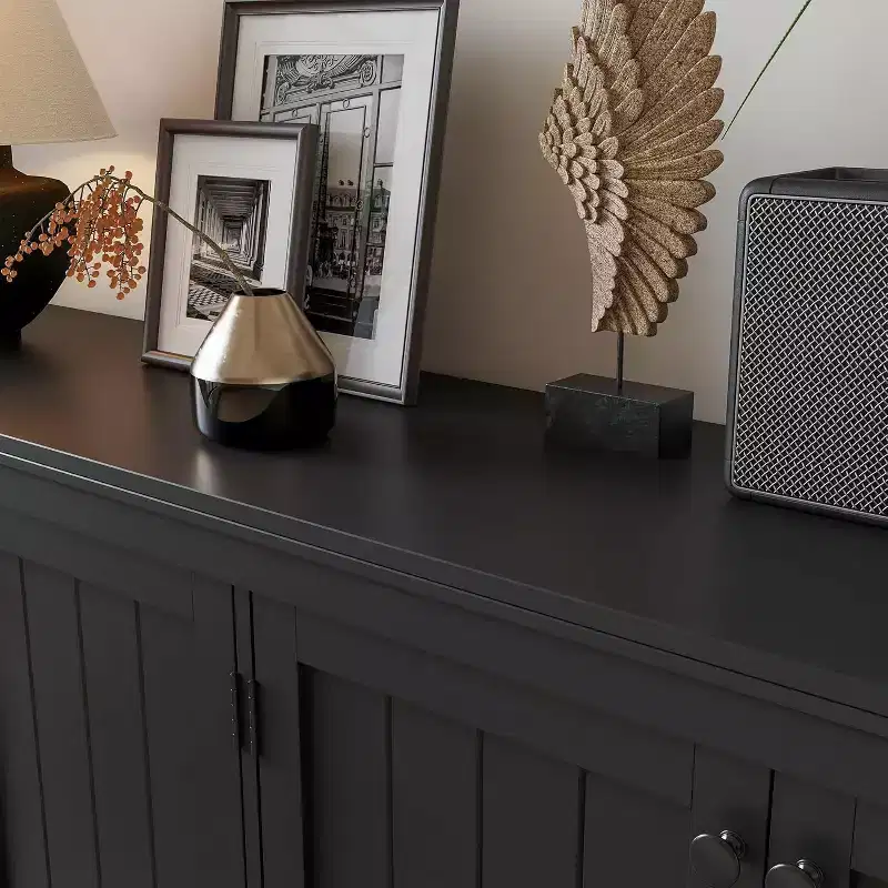 COZONY 62.99 Inch 4-Door Sideboard Cabinet, Modern Storage Buffet for Living Room, Dining Room & Office