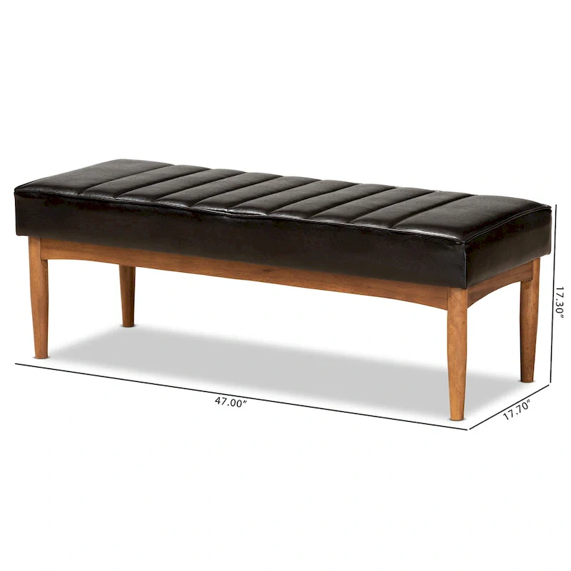 Daymond Mid-Century Modern Dining Bench