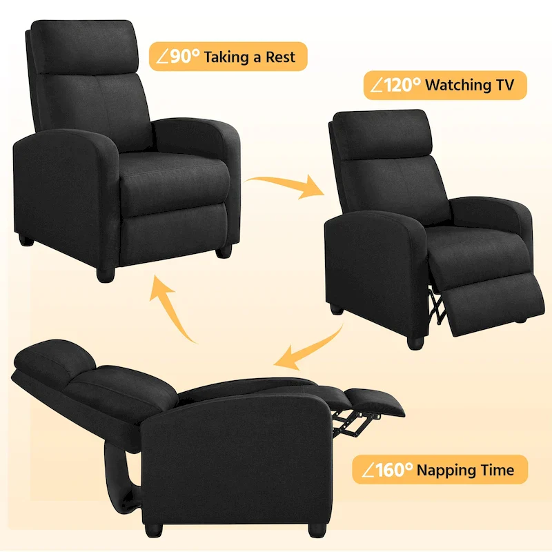 Yaheetech Modern Fabric Recliner Chair