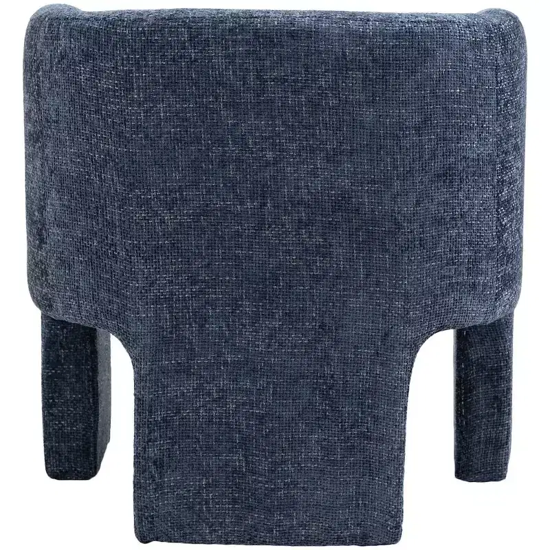Grey / Navy Chenille Fabric Accent Chair with Arms – Seats 1