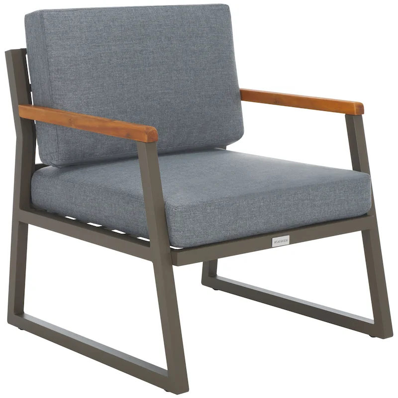 SAFAVIEH Outdoor Ulviyya 4-Piece Patio Conversation Set - 48Wx27Dx28H