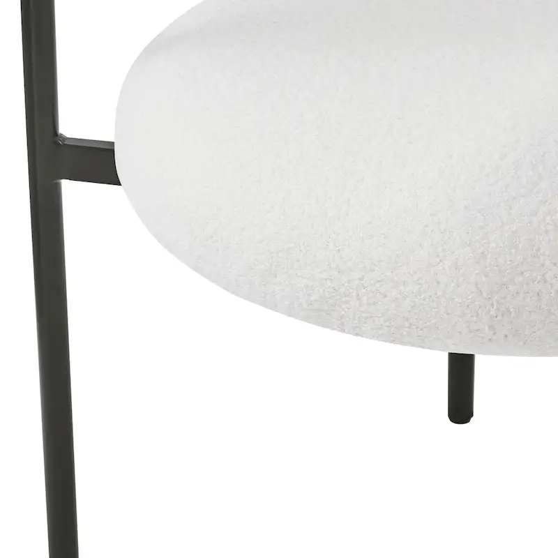 Naci Modern Fabric Arm Dining Chairs with Metal legs by Christopher Knight Home