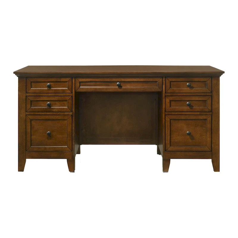 San Mateo Home Office 62 Wide Executive Desk with 7 Drawers