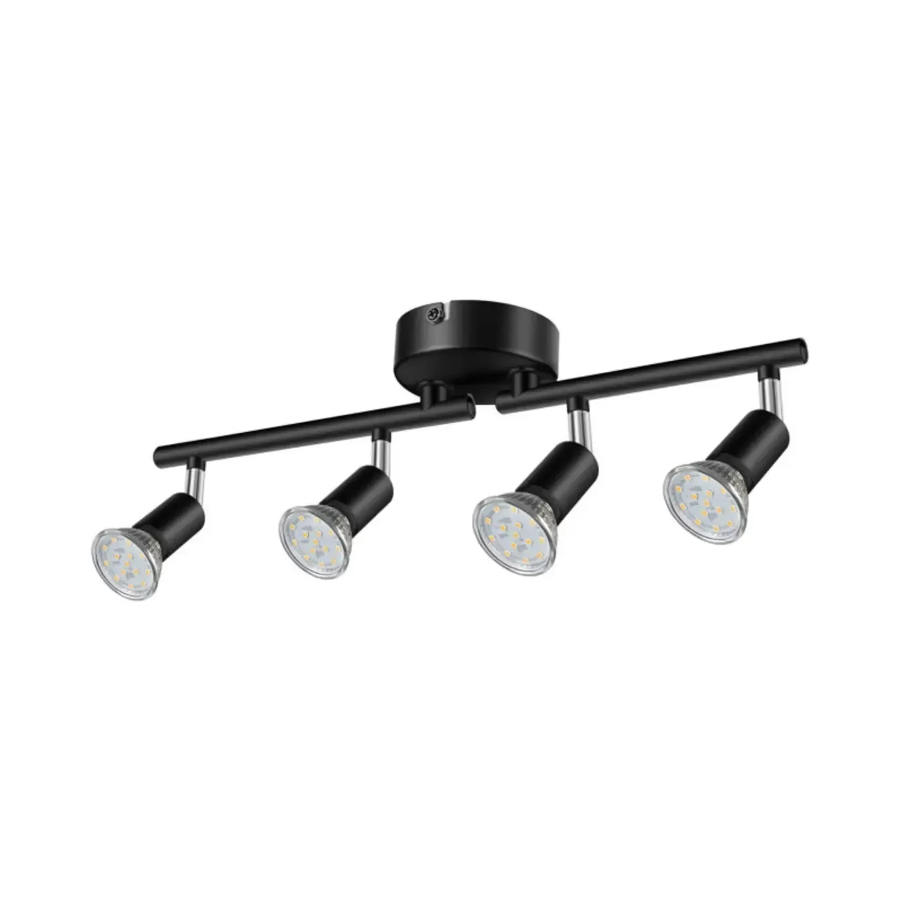 Adjustable Modern Chrome Semi Flush Mount Ceiling Track Light