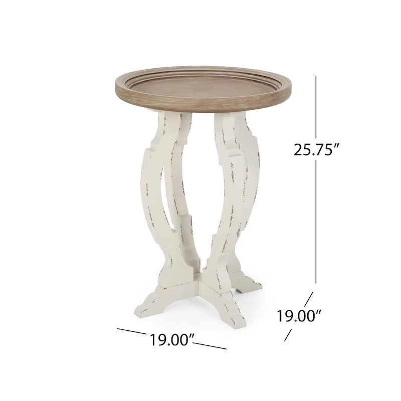 Purdin French Country Accent Table with Round Top by Christopher Knight Home