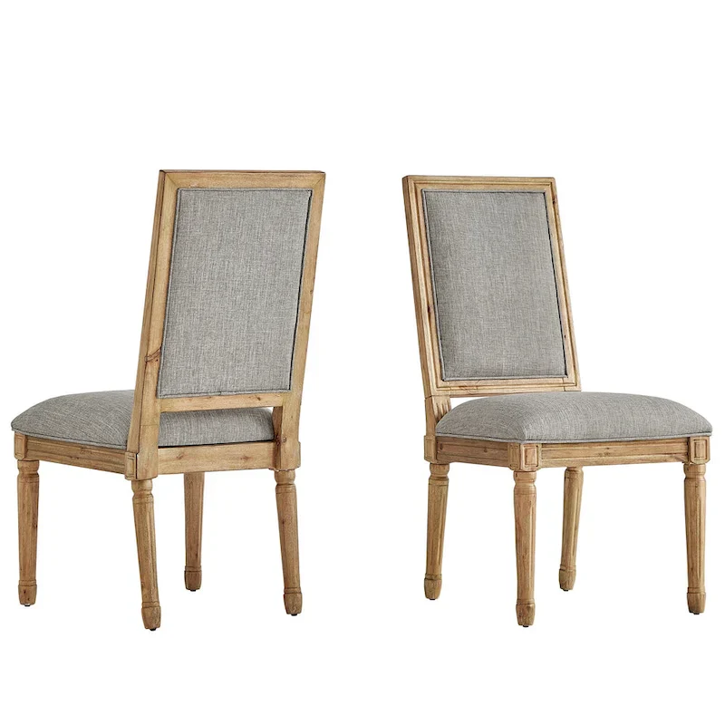 Rectangular Linen Dining Chairs