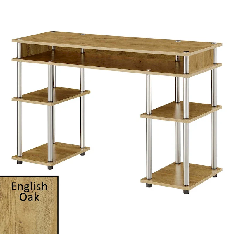 Designs2Go No Tools Student Desk with Shelves