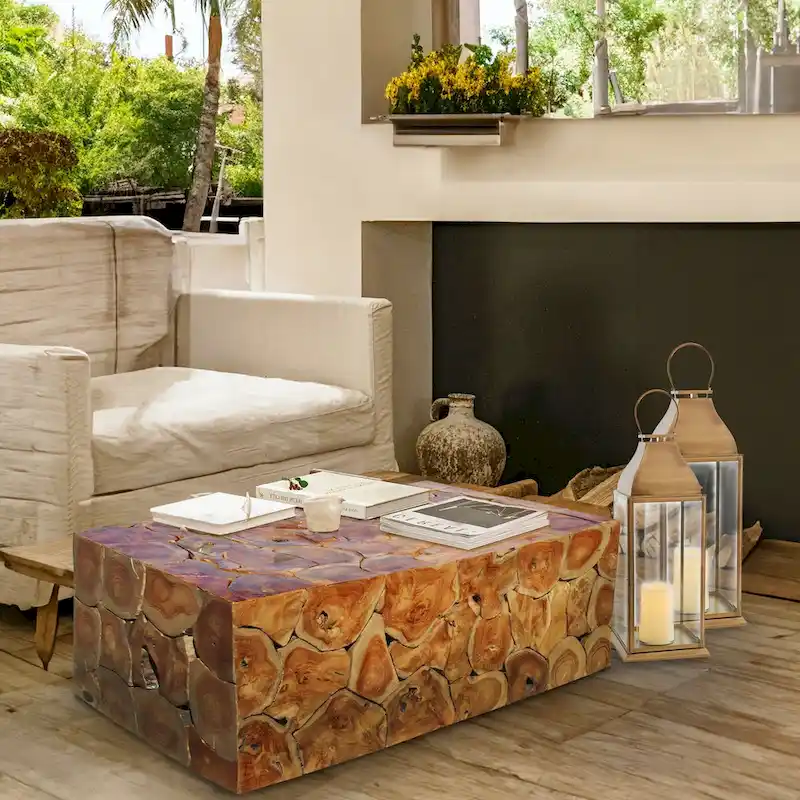 Chic Teak Rustic Teak Wood Akar Coffee Table