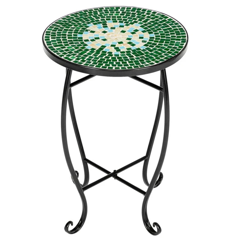 Cement Round Mosaic Bistro Table Coffee Table