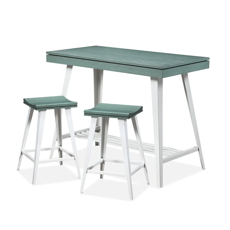Kaylen Modern 3-Piece Steel Legs Counter Height Table Set by Furniture of America