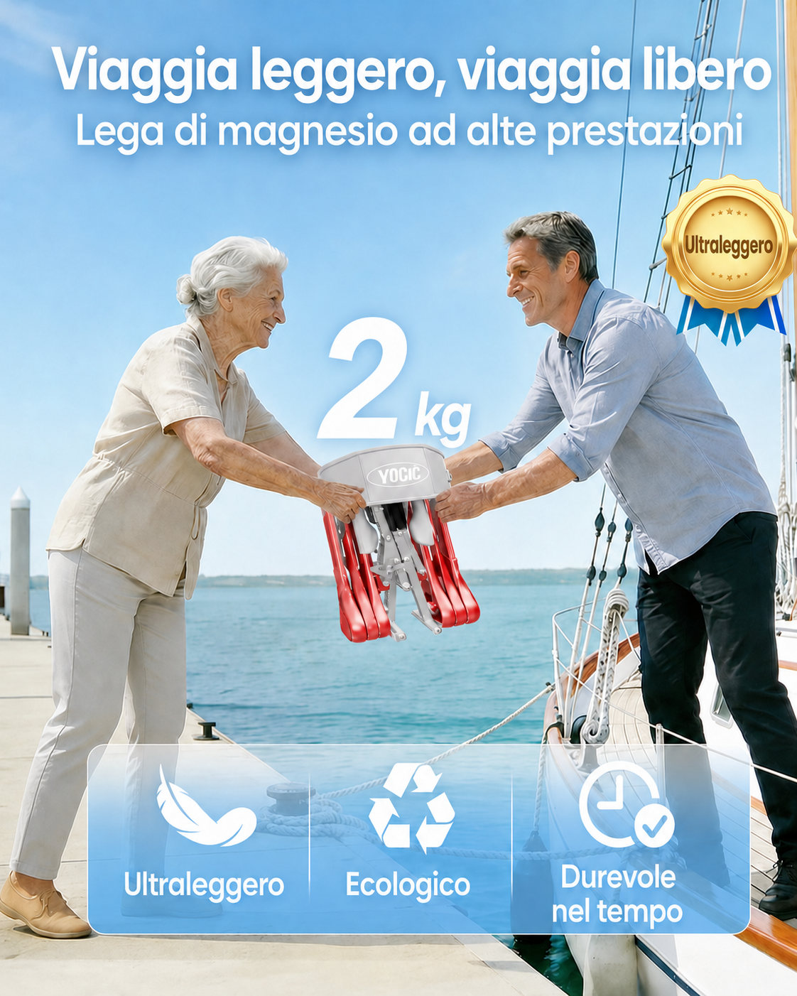 Rollator pieghevole ultraleggero per adulti