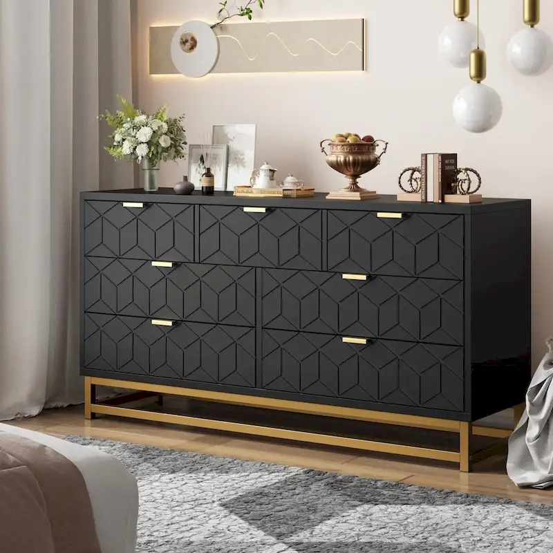 Dresser for Bedroom, 53.5 Large Drawer Dresser Organizer