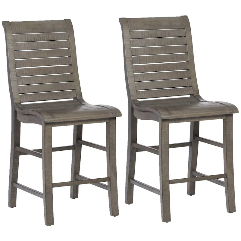 Counter Height Chair Set of 2 - Distressed Grey