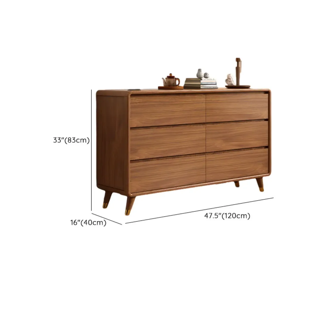 Cube Brown Wooden Console Chest in 8-Drawer
