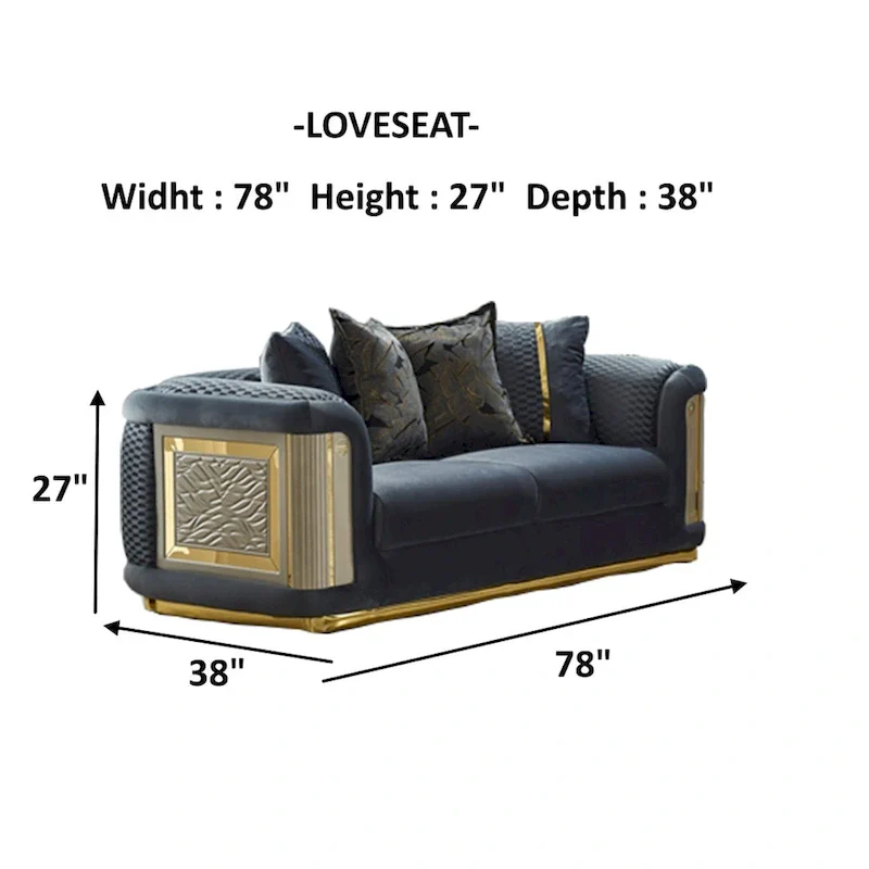 Luresta 2 Pieces Living Room Sets 1 Sofa 1 Love seat