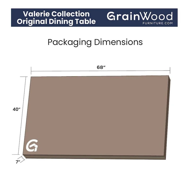 Grain Wood Furniture Valerie 63-inch Solid Wood Dining Table
