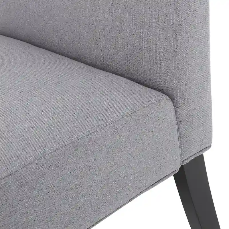 Grey / Light Blue / Light Grey / Dark Teal Contemporary Fabric Slipper Accent Chair – Single