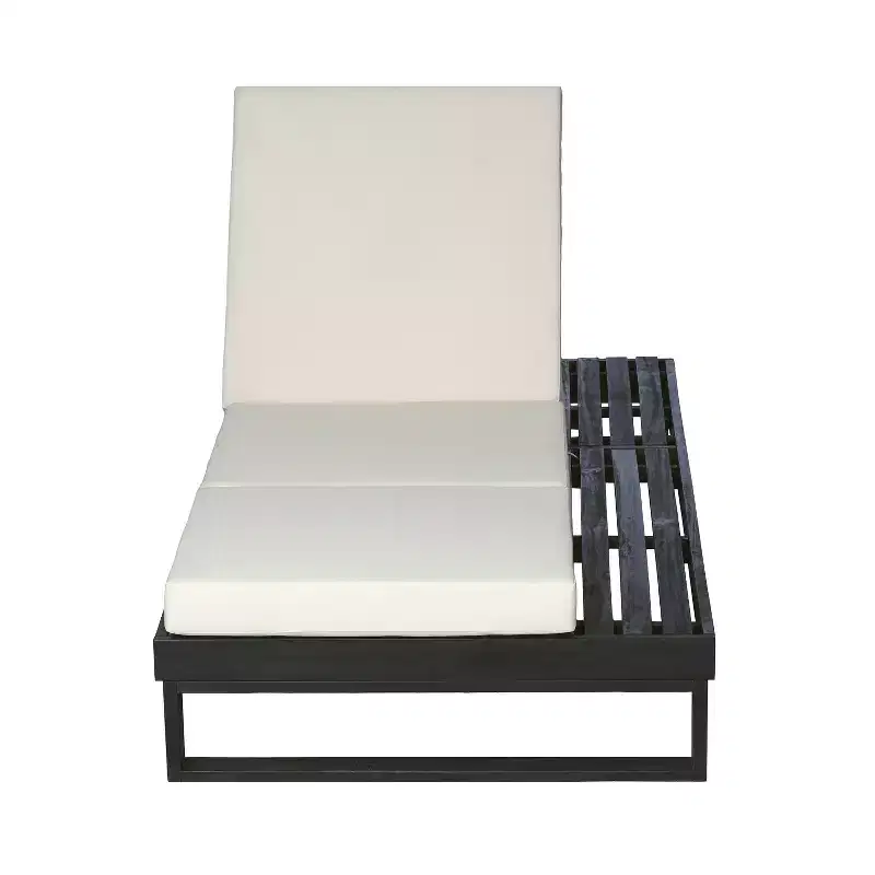 Christopher Knight Home Hudson Patio Modern Acacia Wood 4-Position Adjustable Chaise Lounge with Cushion